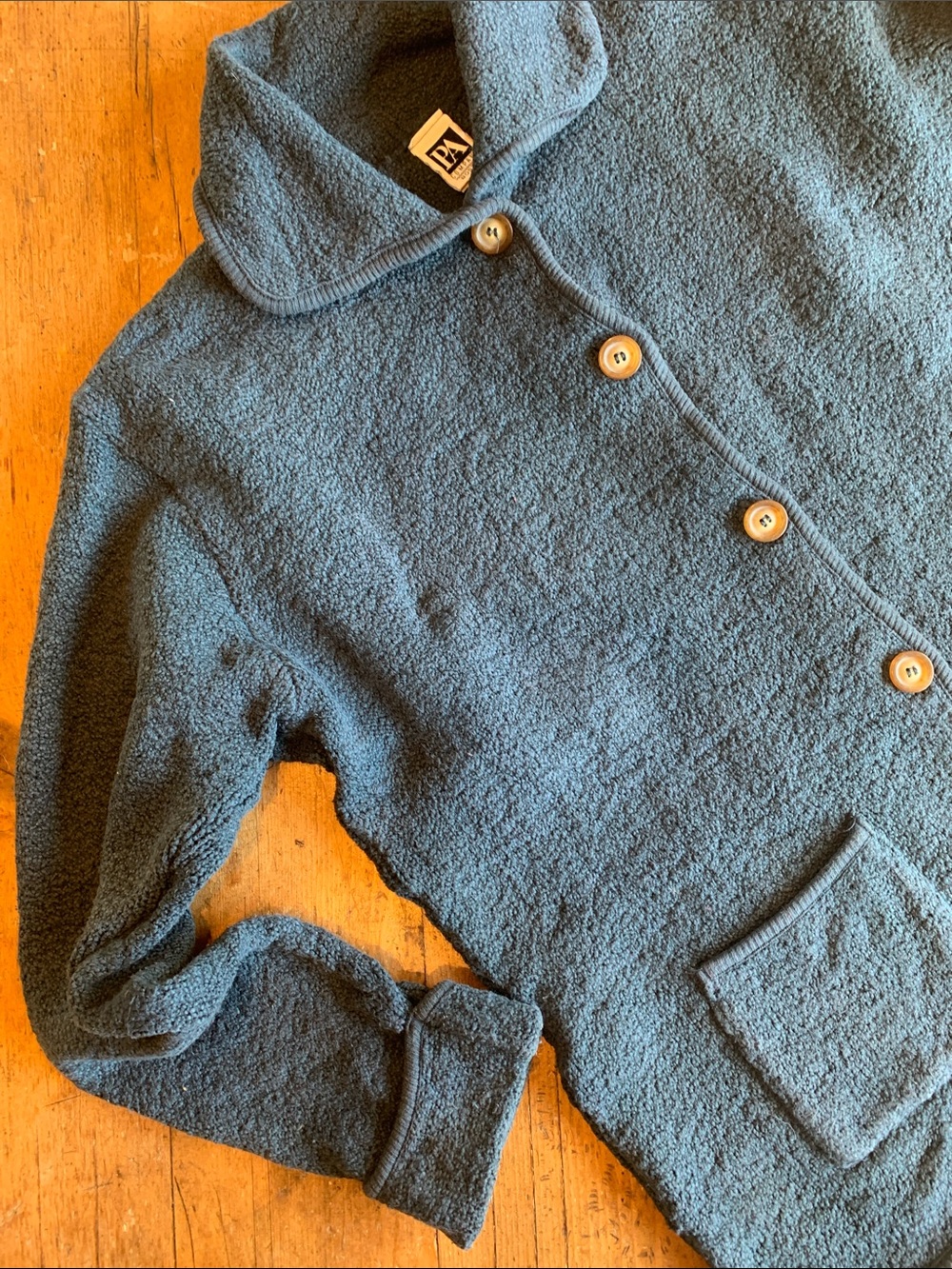 PA Company 1990’s Women’s Navy Blue Button-Up Cotton Cardigan - Picture 13 of 16